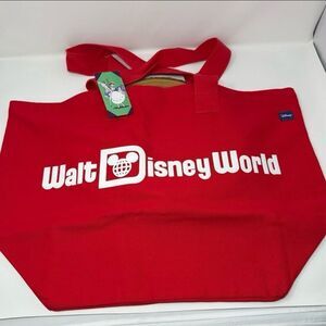 Walt Disney World Spirit Jersey Red Canvas Tote Bag